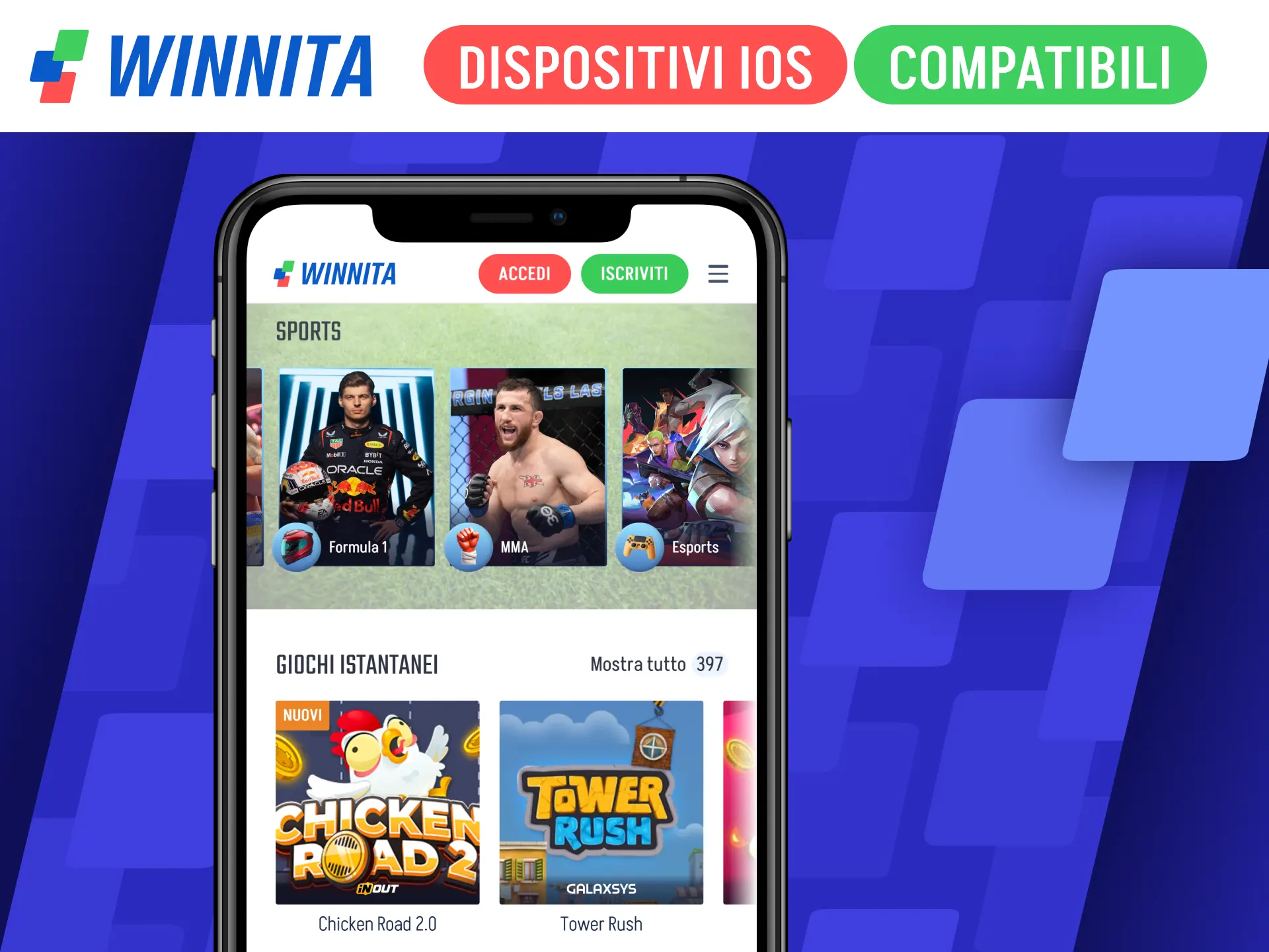 Controlla i modelli iPhone compatibili con l'applicazione ufficiale Winnita.