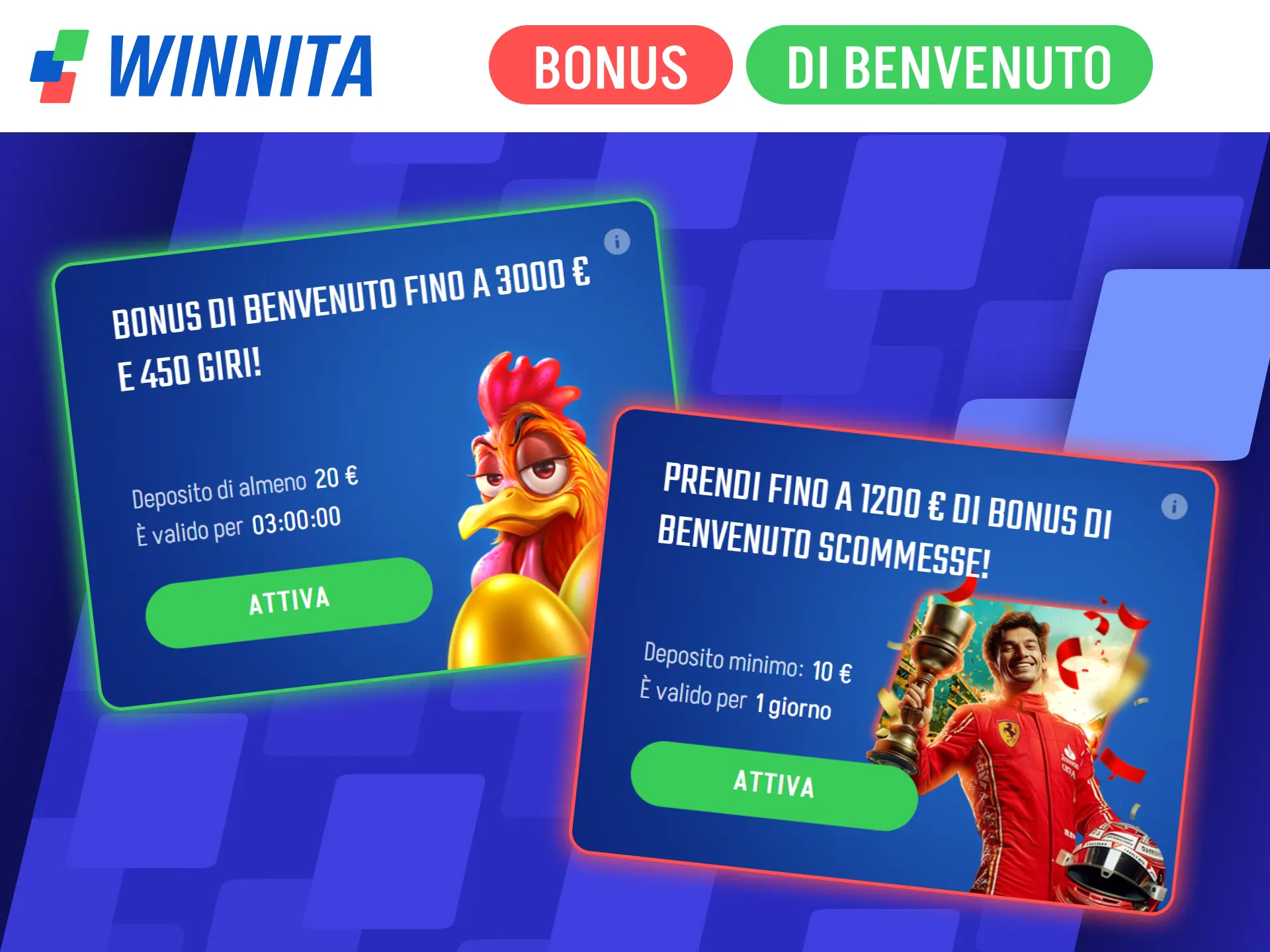 Riscatta il ricco bonus benvenuto sulla piattaforma ufficiale Winnita.