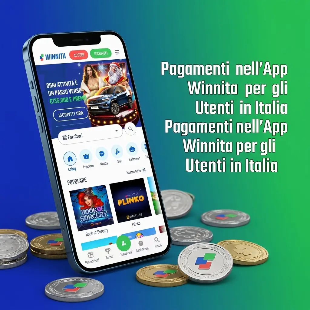 Metodi di pagamento app Winnita Italia: CartaSi, Satispay, Apple Pay, VISA, Mastercard, Postepay
