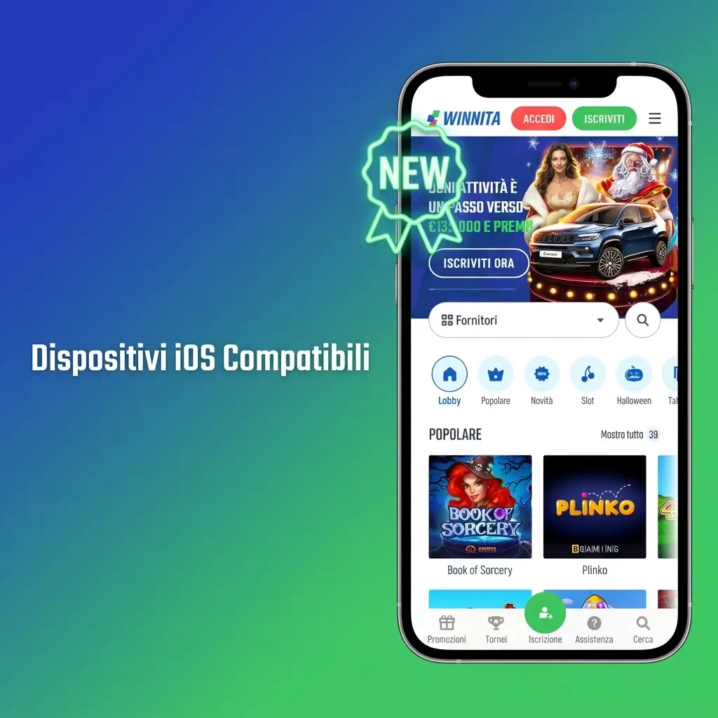 Dispositivi Apple iPhone e iPad compatibili con l'app Winnita, dalla serie X fino a iPhone 17 e iPad Pro