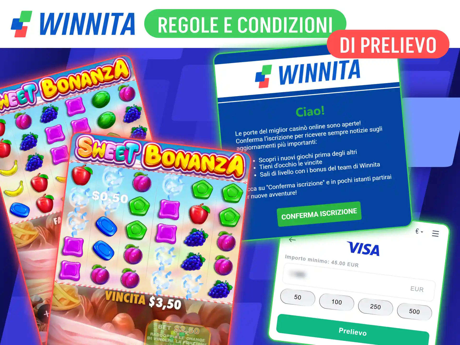 Leggi le condizioni di prelievo all'interno del portale ufficiale Winnita.