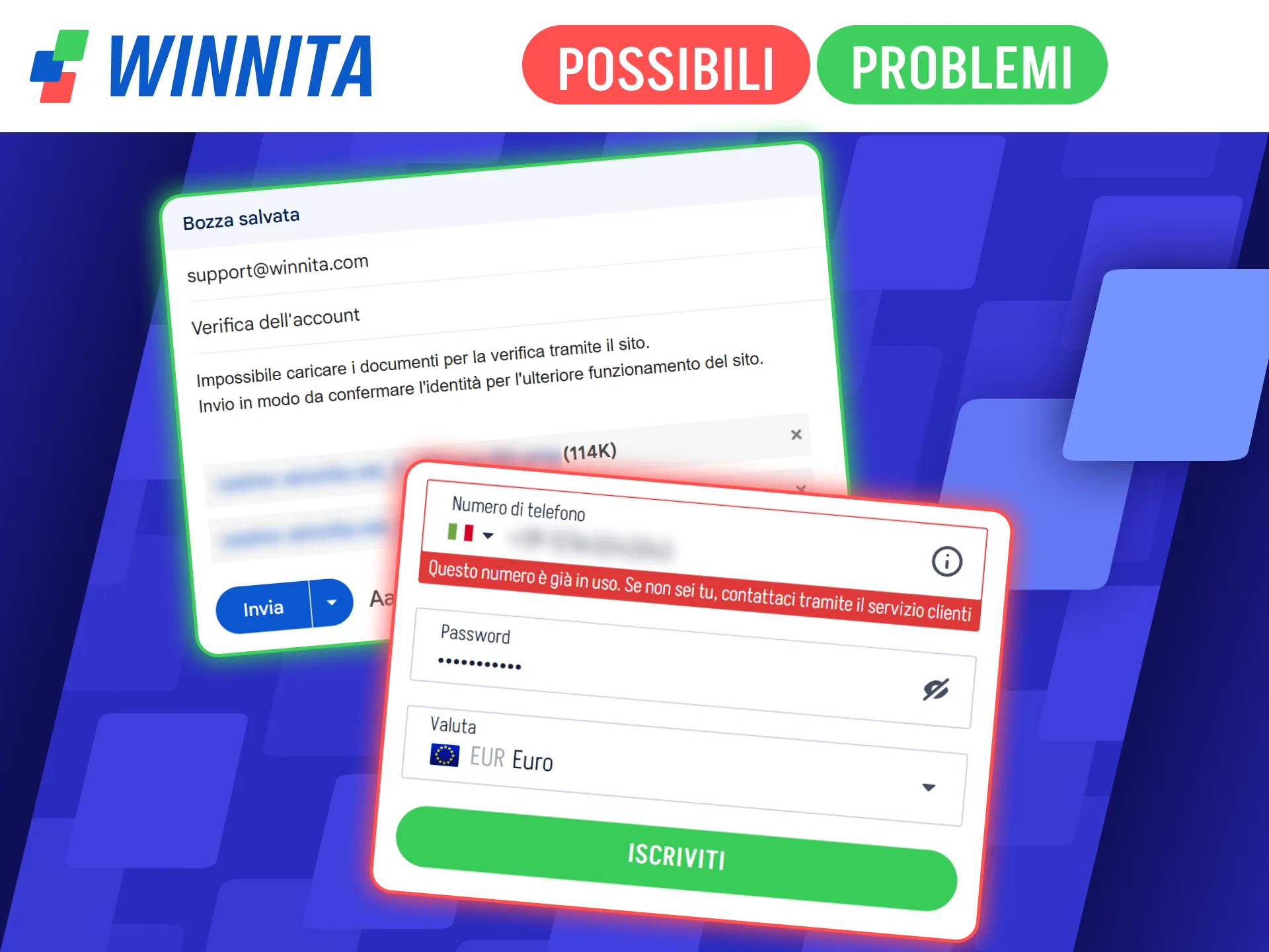 Ripristina la password smarrita tramite la procedura ufficiale su Winnita.
